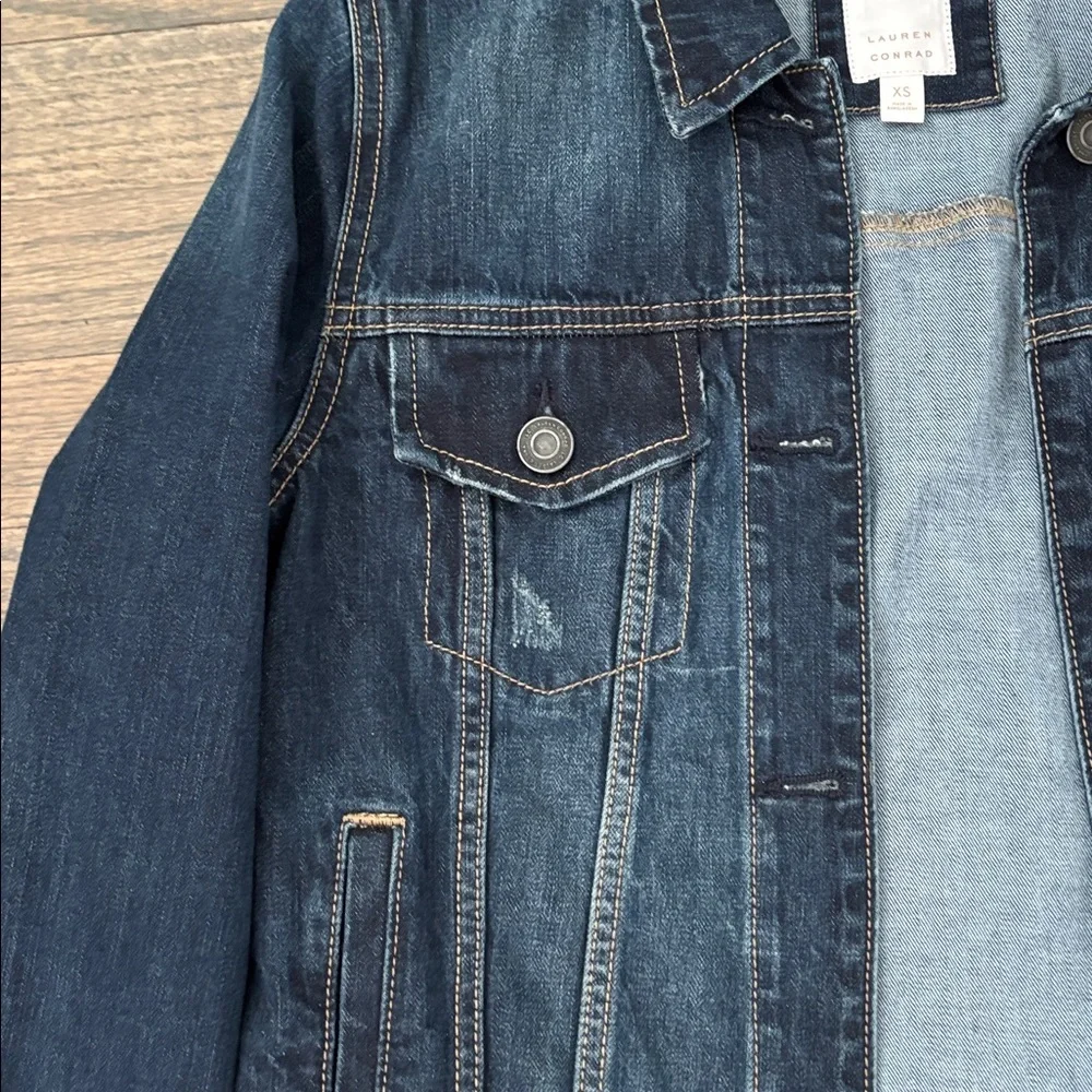 LC Lauren Conrad Dark Blue Jean Jacket